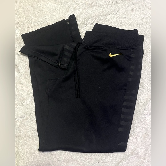 Nike Pants - Nike Black Pants with Gold Logo Unisex